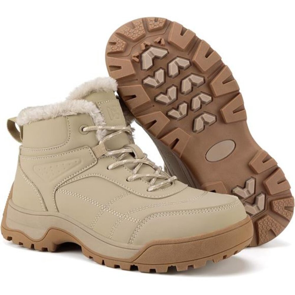 Women's Winter Snow Boots Warm Fur Lined Anti-skid Ankle Boots